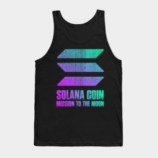 Vintage Solana Coin Mission To The Moon Crypto Token Cryptocurrency Wallet Birthday Gift For Men Women Tank Top